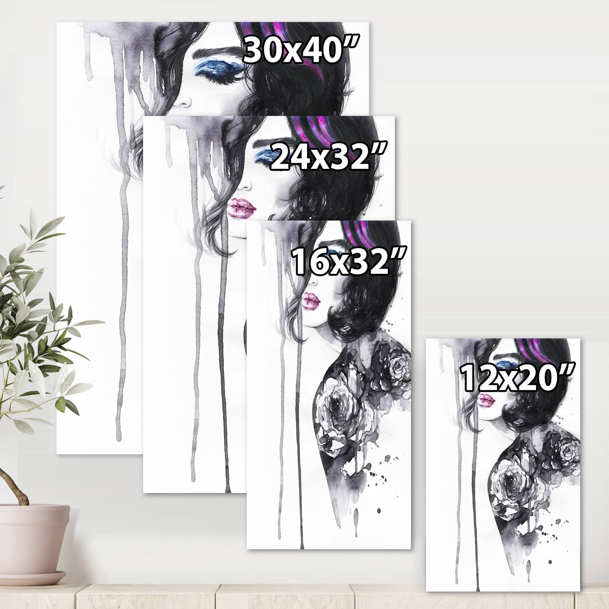 Designart - Painting Female Portrait